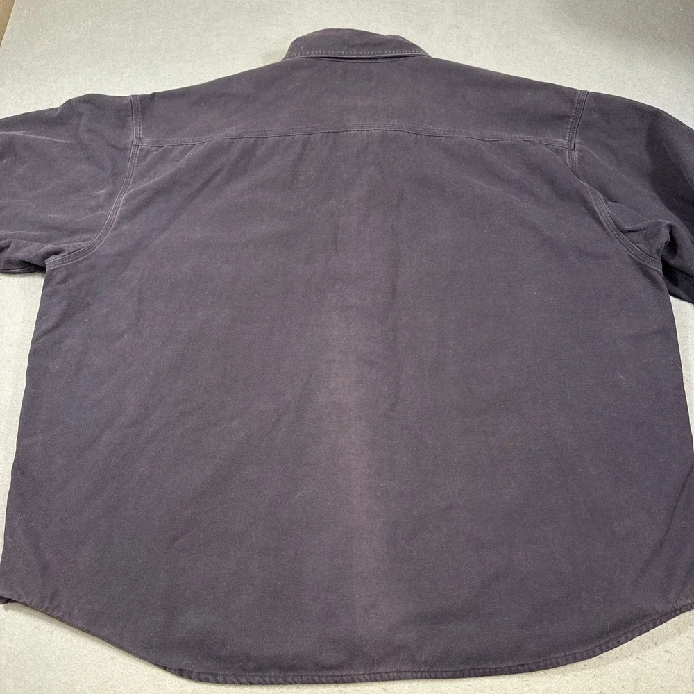 Carhartt NAVY‎  CANVAS FLANNEL LINED SHACKET JACKET MENS 4XL
